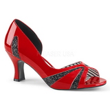 Rood Lakleer 7,5 cm JENNA-03 grote maten pumps schoenen