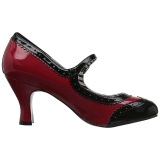 Rood Lakleer 7,5 cm JENNA-06 grote maten pumps schoenen
