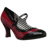 Rood Lakleer 7,5 cm JENNA-06 grote maten pumps schoenen