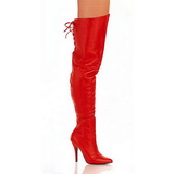 Rood Leder 13 cm LEGEND-8899 Overknee Laarzen voor Heren