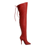 Rood Leder 13 cm LEGEND-8899 Overknee Laarzen voor Heren