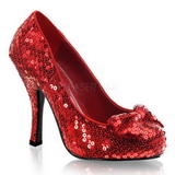 Rood Pailletten 11,5 cm OZ-06 Hoge Avond Pumps Schoenen met Hak