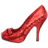 Rood Pailletten 11,5 cm OZ-06 Hoge Avond Pumps Schoenen met Hak