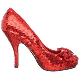 Rood Pailletten 11,5 cm OZ-06 Hoge Avond Pumps Schoenen met Hak