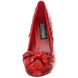 Rood Pailletten 11,5 cm OZ-06 Hoge Avond Pumps Schoenen met Hak