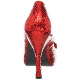 Rood Pailletten 11,5 cm OZ-06 Hoge Avond Pumps Schoenen met Hak