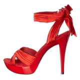 Rood Satijn 13 cm COCKTAIL-568 Sandalen met Hoge Hak