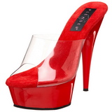 Rood Transparant 15,5 cm DELIGHT-601 Plateau Hoge Mules