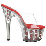 Rood Transparant 18 cm ADORE-701FL Plateau Hoge Mules