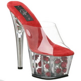 Rood Transparant 18 cm ADORE-701FL Plateau Hoge Mules