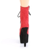 Rood Zwart 18 cm ADORE-1020FSTT exotic hakken - pole dance enkellaarzen