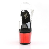 Rood chrome plateau 18 cm Pleaser ADORE-708 pole dance schoenen met hoge hakken