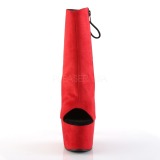 Rood faux suede 18 cm ADORE-1018FS paaldans enkellaarsjes