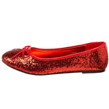 Rood glitter STAR-16G dames ballerinas schoenen