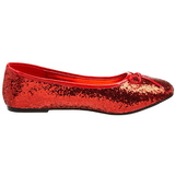 Rood glitter STAR-16G dames ballerinas schoenen