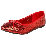 Rood glitter STAR-16G dames ballerinas schoenen