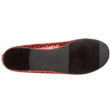 Rood glitter STAR-16G dames ballerinas schoenen