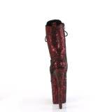 Rood slangenpatroon 20 cm 1040SPF exotic hakken - pole dance enkellaarzen