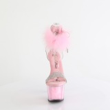 Rose 18 cm ADORE-727F exotic pole dance high heel sandals with feathers