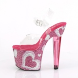 Rose 18 cm LOVESICK-708HEART Womens Shoes with Glittering Stones