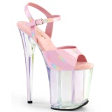 Rose 20 cm FLAMINGO-809HT Hologram platform high heels shoes