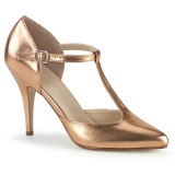 Rose Goud 10 cm VANITY-415 pleaser t-strap pumps - t-bandje hakken