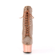 Rose Goud strass steentjes 18 cm ADORE-1020CHRS plateau boots hoge hakken