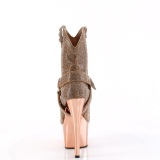 Rose Goud strass steentjes 18 cm ADORE-1029CHRS plateau boots western cowboy