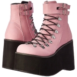 Rose Leatherette 11,5 cm KERA-21 lolita ankle boots wedge platform