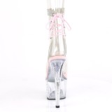 Rose transparent 18 cm STARDUST-1018C-2RS Exotic stripper ankle boots
