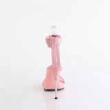 Roze 11,5 cm CHIC-40 enkelband naaldhak sandalen metalen stilettohak