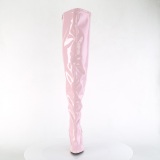 Roze 13 cm SEDUCE-3000WC stretch wijde schacht overknee laarzen brede schacht