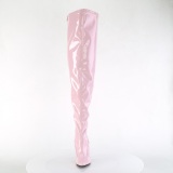 Roze 13 cm stretch wijde schacht overknee laarzen brede schacht voor mannen