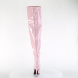 Roze 13 cm stretch wijde schacht overknee laarzen brede schacht voor mannen