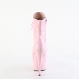 Roze 15 cm DELIGHT-1020 pole dance enkellaarzen met hoge hakken