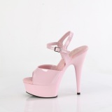 Roze 15 cm DELIGHT-609 pleaser hoge hakken met plateau