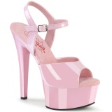 Roze 15 cm GLEAM-609 plateau schoenen met hakken