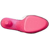 Roze 18 cm ADORE-701UVG neon plateau slippers dames met hak