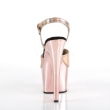 Roze 18 cm ADORE-709HGCH Hologram plateau hoge hakken