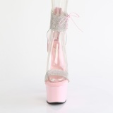 Roze 18 cm ADORE-727RS pleaser hoge hakken met strass enkel manchet