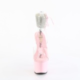 Roze 18 cm ADORE-791-2RS pleaser hoge hakken met strass enkel manchet