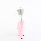 Roze 18 cm ADORE-791-2RS pleaser hoge hakken met strass enkel manchet