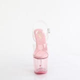 Roze 18 cm LOVESICK-708T Acryl plateau hoge hakken