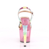 Roze 18 cm UNICORN-711T Acryl plateau hoge hakken