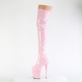 Roze 20 cm FLAMINGO-3000 overknee laarzen met plateauzool
