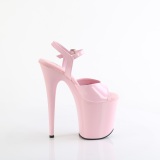 Roze 20 cm FLAMINGO-809 pleaser hoge hakken