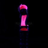 Roze 20 cm XTREME-875TT Neon plateau hoge hakken