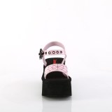 Roze 6,5 cm DemoniaCult FUNN-10 lolita emo sandalen met plateau