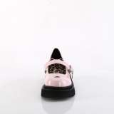 Roze 6,5 cm RENEGADE-56 emo maryjane schoenen met brede gesp