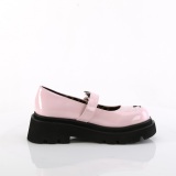 Roze 6,5 cm RENEGADE-56 emo maryjane schoenen met brede gesp
